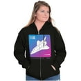 thumbnail image 4 of Vaporwave NASA Space Transportation Zip Up Hoodie Men's Women's Brisco Brands S, 4 of 6