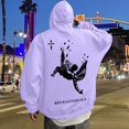 thumbnail image 1 of MHFRRA Sudadera con Capucha y Estampado Gráfico de Moda para Uso Informal y Actividades Al Aire Libre Púrpura claro, 1 of 5