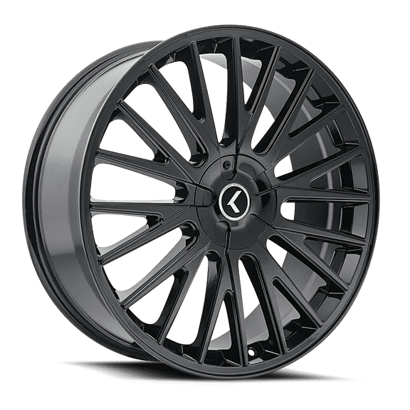 18x8 Kraze KR185 Double Down Gloss Black Wheel 5x4.25/5x4.5 (40mm)