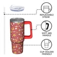 thumbnail image 3 of Christmas Snowman Stainless Steel Travel Tumbler 30oz Insulated, Winter Coffee Cup with Straw and Handle, Holiday Gift for Adults, 3 of 5