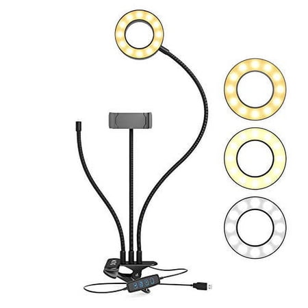 UPC: 0817711029059 | Movo VGC-3 Selfie Ring Light Stand with Cell Phone Holder and Third Flexible Arm with a 1/4  Mount for Microphones – for TIK Tok  YouTube  Live Stream  Tutorial  Vlog – Compatible with iPhon