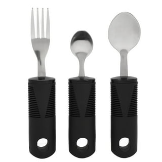 PKPKAUT Weighted Parkinsons Utensils for Hand Tremors, Weighted Silverware  for Parkinsons Patients Arthritic Hands, Built Up Utensils for Adults