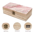 thumbnail image 3 of 7.9×2.3 In Wooden Boxes Durable Easy To Use Dustproof Prevent Slippery Delicate And Cabinet Pink Marble_21256_3, 3 of 8