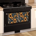 thumbnail image 3 of 2 Pcs Funny Kitchen Towels,Blue Sunflower Golden Leaf Pattern Microfiber Dish Towels,Kitchen Tea Towels,Kitchen Towel Set (18" X 26"), 3 of 7