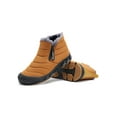 thumbnail image 4 of Daeful Mens Snow Boots Outdoor Winter Boot Casual Warm Shoes Cold Weather Flat Non Slip Plush Lining Ankle Booties Camel 9, 4 of 9