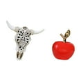 thumbnail image 5 of 2 Pieces Statue Resin Cow Head Wall Decor Ceramic Figurine Smooth Lines for Modern Farmhouse Bedroom Office Cafe, 5 of 8