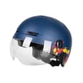 thumbnail image 4 of Equipo de protección para casco de bicicleta Eléctrica perfecl con luz y visera Azul oscuro, 4 of 8