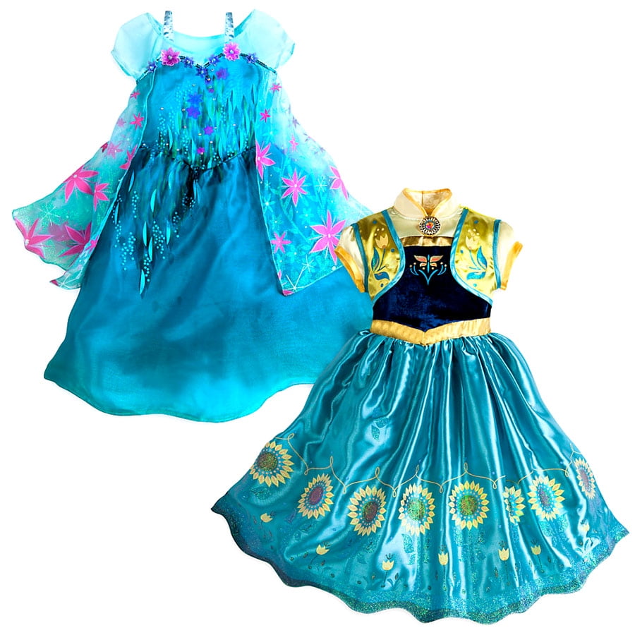 Frozen Fever Elsa Princess Costume Party Fancy Dress 5to 8 Years in Green 10Blue 