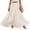 Beige, variant on Long Skirts for Women Solid Cotton Linen Pleated Flounce Midi Skirt Multicolor Loose Fit for Summer Beach,Black M