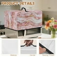 thumbnail image 6 of TSOVTHRID Pink Marble Texture Print Microwave Oven Dust Cover Microwave Oven Cloth Cover Stain Resistant Universal Case Protections Protector with Handle, 20.9"W x 15.7"D x 12.4"H, L, 6 of 7