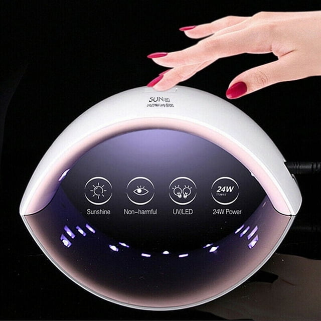Sunuv 24w Light LED Nail Dryer Curing Lamp for Fingernail & Toenail Based Polishes with Sensor 30s 60s Timer SUN9C