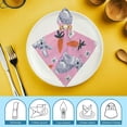 thumbnail image 6 of WYYP Rabbits Carrots Whimsical Cloth Napkin Reusable Home Decor 6 PCS, 6 of 7