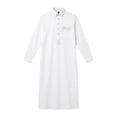 thumbnail image 4 of Mens Abaya Arabic Thobe Traditional Middle Muslim Robe with Buttons Long Sleeve Comfortable Daily Wear White M, 4 of 4