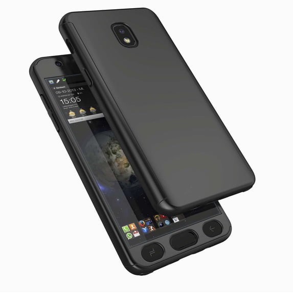 Cases Samsung Galaxy J7 2018 / J7 Refine / J7 Aero / J7 Eon / J7 Top / J7 Crown / J7 Aura, Tekcoo Ultra Thin Full Coverage Protection Hard Slim Hybrid Cover Case + Tempered Glass Screen Protector