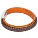 thumbnail image 3 of Pulsera tejida de cuero pulsera trenzada hebilla magnética vintage decoración de mano 20,5 cm, 3 of 8