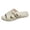 White, variant on Rokment Womens Orthopedic Flat Walking Slides Sandals for Beach Summer 2026 Fashion Casual Comfortable Leather Open Toe Memory Foam Platform Slippers Brown Size 6