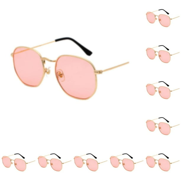 Sonducket Gafas de sol polarizadas con montura ligera para hombres y mujeres, materiales de protección a la moda, color dorado y rosa C10 oro rosa mar C10 10Conjunto