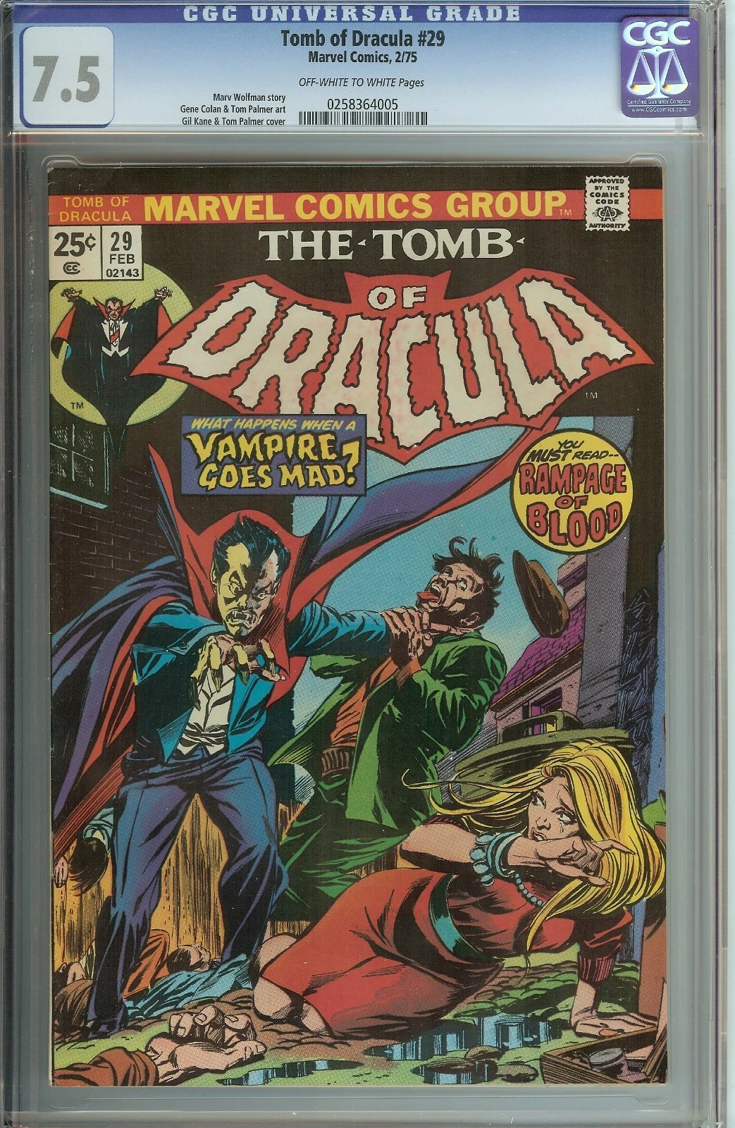 Tomb OF Dracula #29 CGC 7.5
