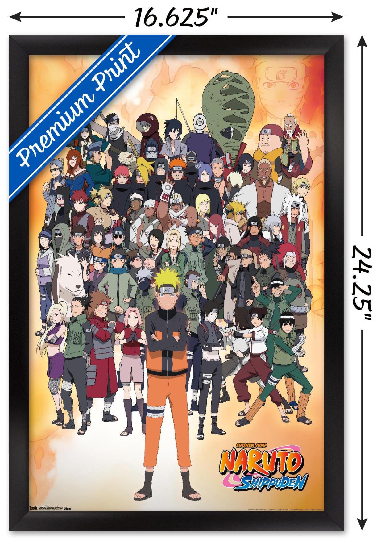  Naruto Shippuden Characters Poster Flag - 36 x 60