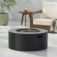 thumbnail image 3 of MEETFAV 32" Iron Propane Fire Pit for Patio, Garden, Backyard, Round, 40,000 BTU, Dark Grey (Tank Cover not Included), 3 of 7