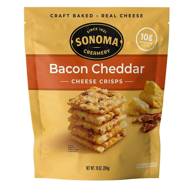 Sonoma Creamery Bacon Cheddar Crisps, 10 oz.