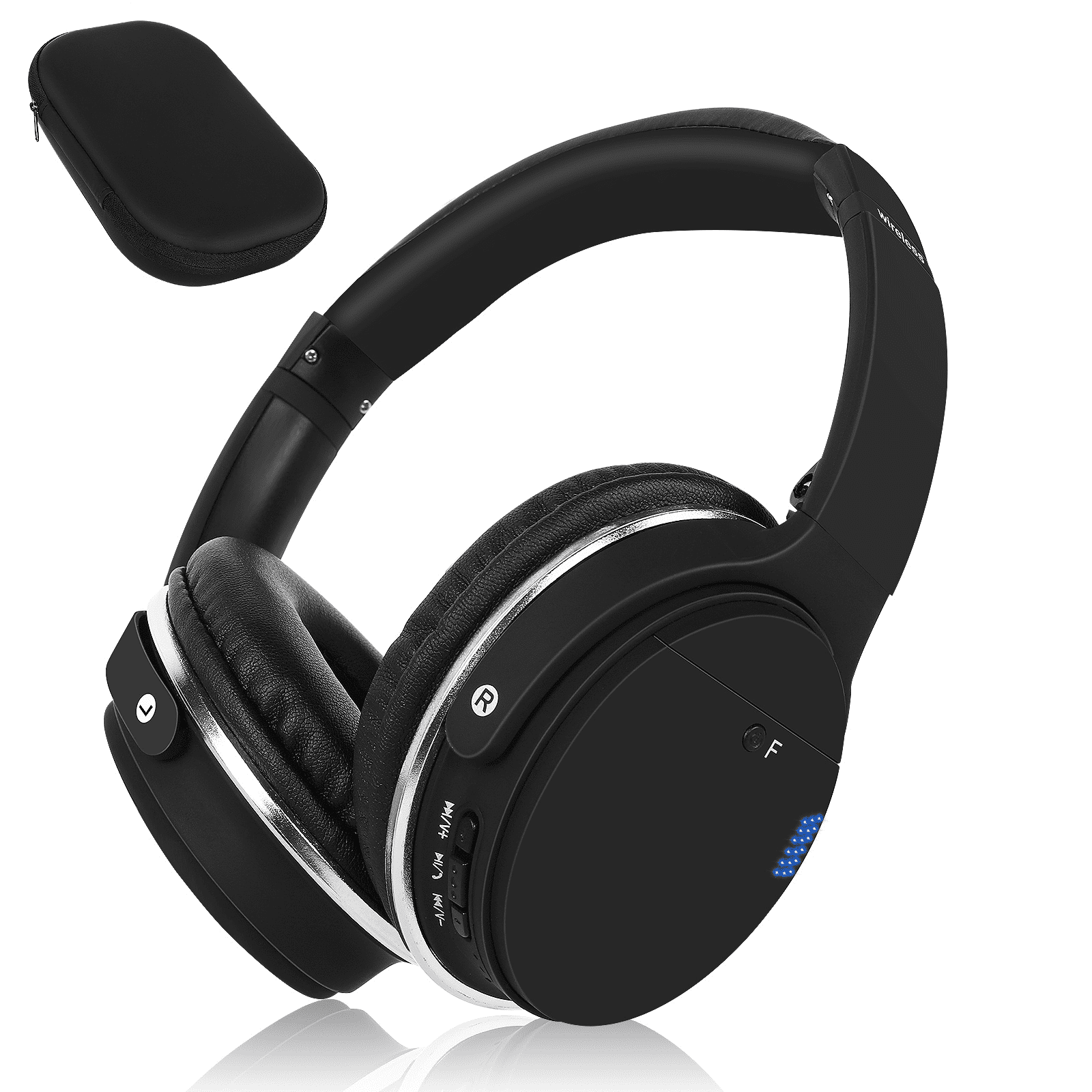Silver Over-Ear Headphones For ASUS ZenPad 3S 10 Tablet Premium Comfort Black 