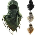 thumbnail image 3 of WREESH Men's Cotton Patterned Desert Scarf With Neck Warmer and Tassel, Stylish Men's Scarf Beige, 3 of 3