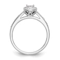 thumbnail image 2 of 14K White Gold Square Halo Cluster 1/5 carat Diamond Complete Engagement Ring, 2 of 7