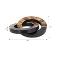 thumbnail image 4 of Decorative Resin Interlocking Rings Ornament for Home Decor - Stylish Sculpture Accent for Bathroom, Office, and Living Room Decor - Contemporary Shelf and Coffee Table Decorative Object - 12", Brown, 4 of 13