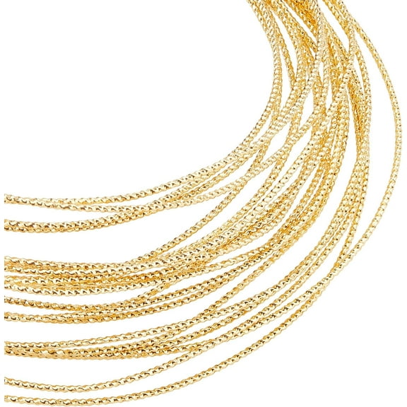 16.4ft 18 Gauge 14K Real Gold Plated Engraved Twist Gold Wire Textured Copper Wire Half Hard Copper Wire for Jewelry Beading Craft Making Golden
