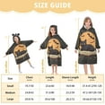 thumbnail image 4 of FORMRS Wearable Blanket Hoodie with Sleeves for Kids Cozy Flannel Sweatshirt, Orange Halloween Cat, 4 of 7