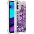 thumbnail image 6 of Glitter Case for Moto G 5G 2022, Bling Sparkle Floating Liquid Soft TPU Cushion Fashion Girly Women Girls Clear with Ring Holder Phone Cover for Motorola Moto G 5G 2022（Not 2021）  Purple, 6 of 12