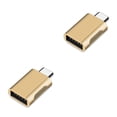 thumbnail image 1 of sweethay Adaptador C a USB a Convertidor de lector de tarjetas de alta eficiencia resistente al desgaste multicolor para teléfono PC Oro Oro 2piezas, 1 of 6