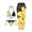 Yellow A, variant on Enjoytime Three Piece Swimsuit for Women Floral Halter Bikini Sets Tie Side Bathing Suit with Long Sheer Cover Up Skirts
