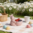 thumbnail image 6 of karymi Elegant Ceramic Rabbit Egg Cup Holder Cute White Bunny Candy Dish, Easter Serveware Easter Bunny Decorative Bowls for Candy 3.54in Gifts for Men Room Decor, 6 of 6
