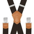 thumbnail image 6 of BIGLUFU Men's Suspenders, with Heavy Duty Clip Wide X-Back for Work Adjustable Suspenders （Dark Brown）, 6 of 8