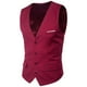 thumbnail image 1 of Chaleco de traje liso con cuello en V para hombre - Chaleco de boda ajustado - Chaleco formal de poliéster para negocios, tallas M-XXXXXXL, 1 of 8
