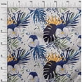 thumbnail image 3 of oneOone Cotton Cambric Blue Fabric Tropical Diy Clothing Quilting Fabric Print Fabric By Yard 56 Inch Wide, 3 of 5