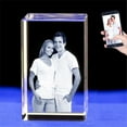 thumbnail image 3 of AISENIN Personalized 3D Engraved Crystal Photo Custom 3D Photo Crystal Laser Photo Etched Engraved Inside 3D Glass Picture Cube Gift Idea, 3D Photo Engraved Crystal, 3 of 5