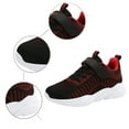 thumbnail image 5 of Tfken Big Girls Running Athletic Shoes Platform Daily Wear Hook & Loop Mesh Patchwork Red Sneakers For Children Size 11-11.5 Years, 5 of 7