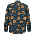 thumbnail image 6 of JGNGSHN Halloween Tshirts for Men Long Sleeve Funny Spooky Season Leopard Pumpkin Shirt Fashion Casual Tees Thanksgiving Fall Tops, 6 of 7