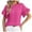 Hot Pink Tops for Women, variant on HAPIMO Women's Trendy Loose Tunic Pullover Dressy Solid Color Round Neck Shirts for Teen Girls Summer Tees Ruffle Sleeve Casual Relaxed Workout Blouses Black L