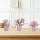 thumbnail image 5 of 3 piezas de flores falsas en macetas para decoración de mesa, adornos de plantas en macetas rosas falsas Estilo C, 5 of 9