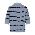 thumbnail image 4 of Garbnen Womens 3/4 Length Sleeve Tops Fashion Striped Womens Henley Shirts Spring Summer Half Sleeve Button Blouses for Women, 4 of 4