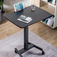 thumbnail image 2 of Desky Single Sit Stand Pedestal Desk - Black, 2 of 9