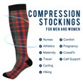 thumbnail image 2 of FORMRS Womens Knee High Socks Casual Long Thick Travel Daily Wear, 2 Pairs, Red and Blue Pattern, 2 of 6