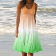 thumbnail image 2 of CHOK Robes en Lin pour Femmes Été Grande Taille Manches Courtes Col en V Longueur Genou Robe Ample Décontractée Confortable Plage 2024 Soldes, 2 of 6