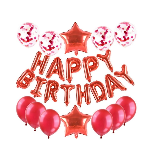 KAKOWELY Juego de 26 globos para bodas, cumpleaños, fiestas infantiles, banquetes y recuerdos (rojos)
