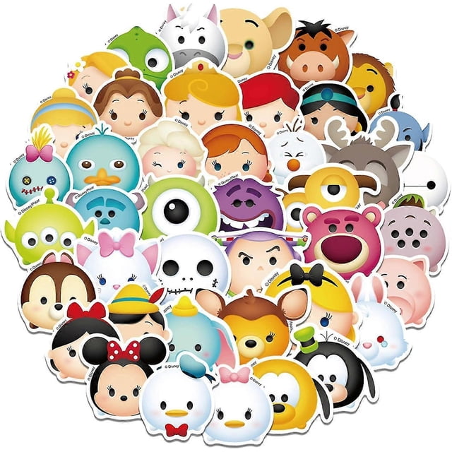 50 pcs Cartoon movie stickers for kids Kawaii Cartoon Animal Character Stickers for water bottle Cup Laptop Patches