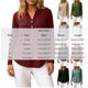 thumbnail image 3 of Neewe Women's Casual Plain Long Sleeve T Shirt Round Neck Button Decoration Basic Loose Tunic Tops, 3 of 8